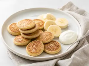 Mini pancakes banane